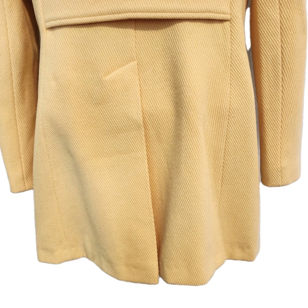 Talbots Wool Blend Coat Overcoat Womens 2P Butter Yellow Casual Career Sunny Fun - Picture 6 of 14